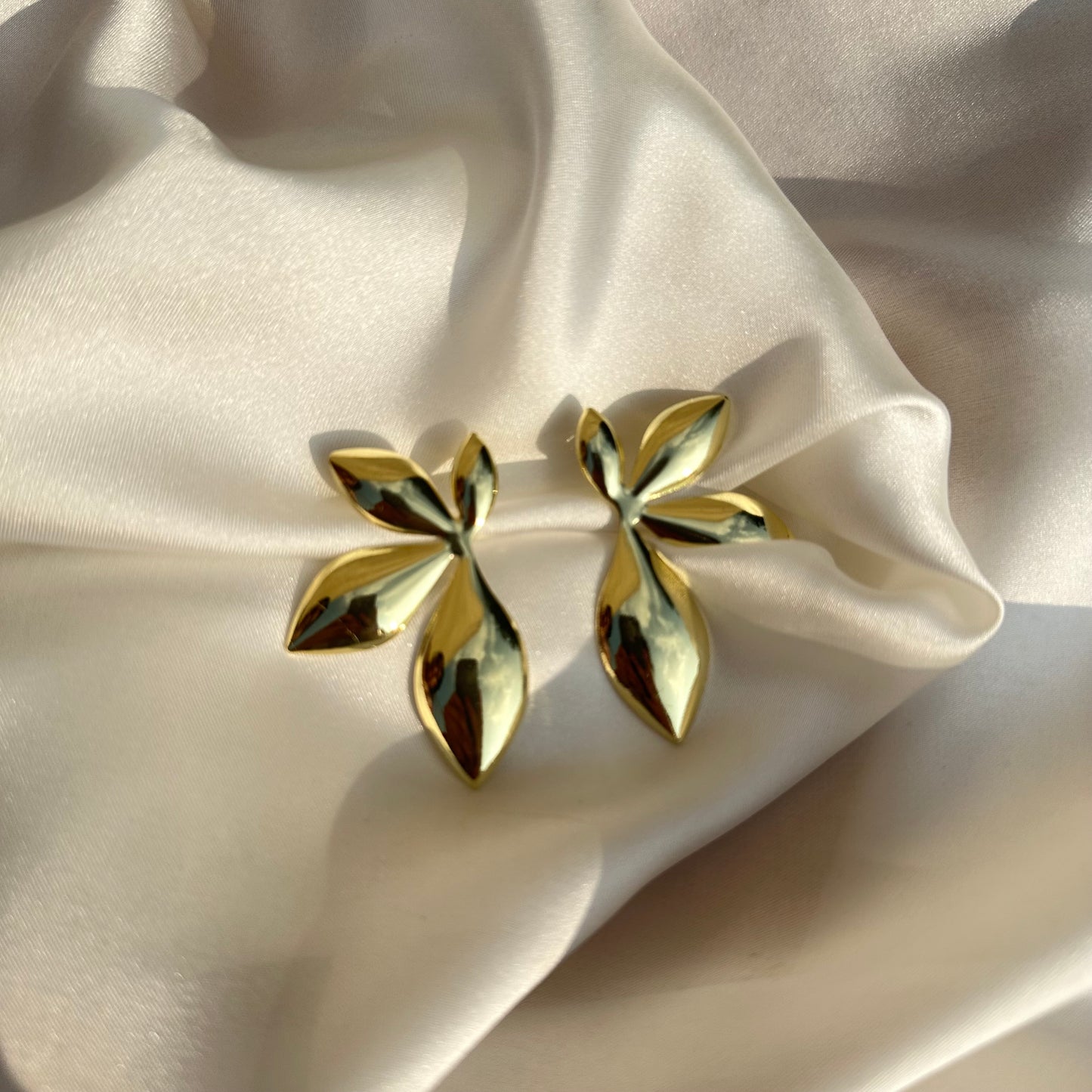 Statement golden earrings