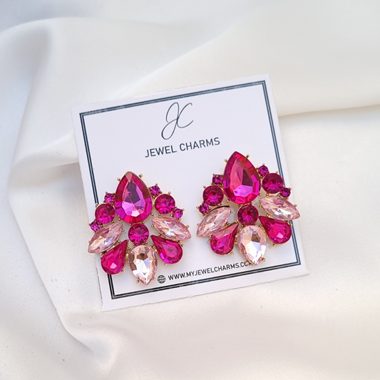 Pink Petunia Studs