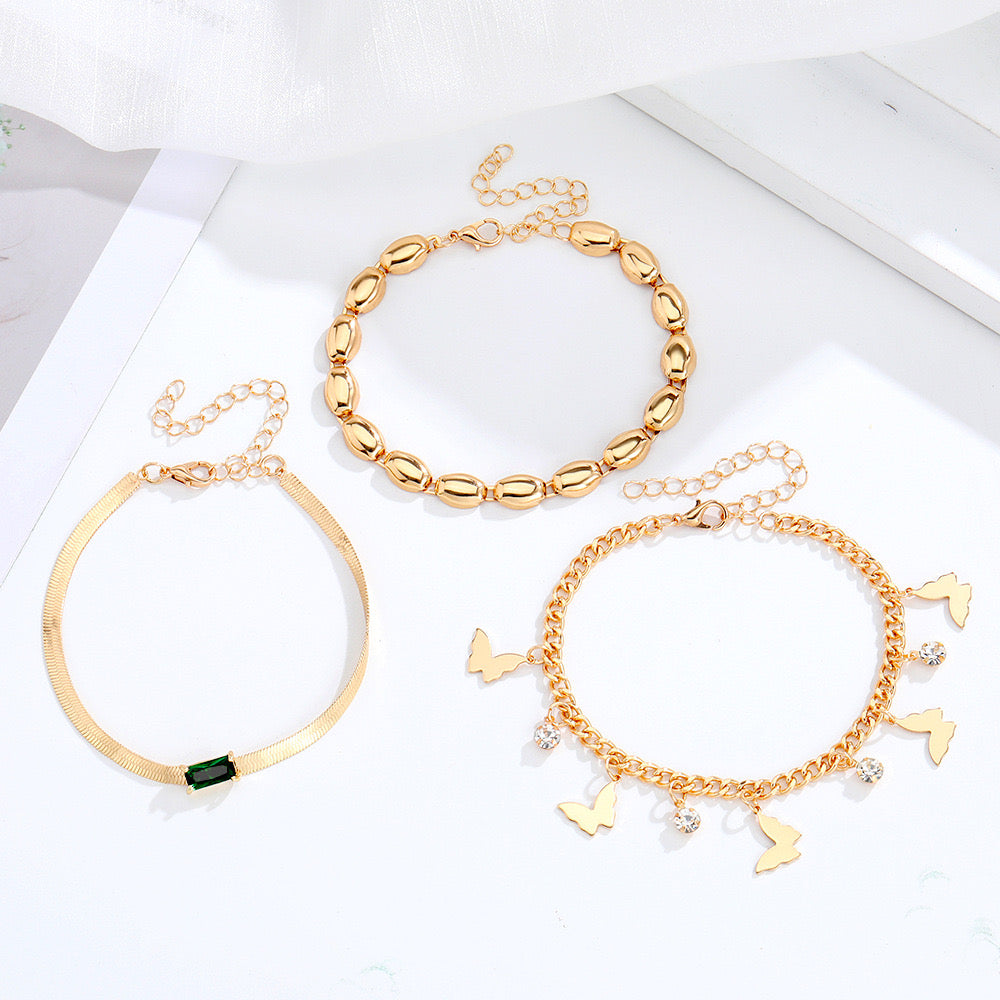 Jcec 334 3 pieces chain bracelet