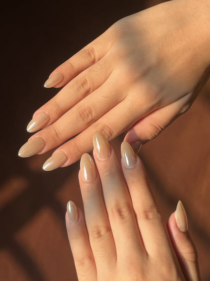Jc 2072 Cat Eye Nude 24 Nails pack with free applicator kit