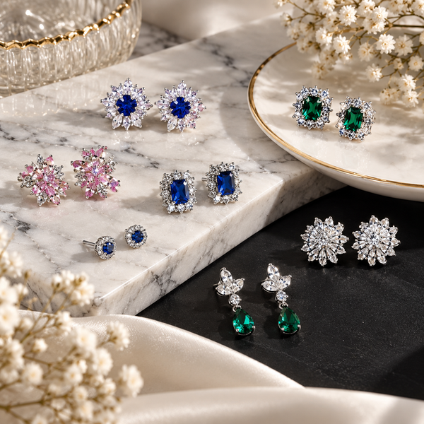 Premium Zircon 925 Earrings