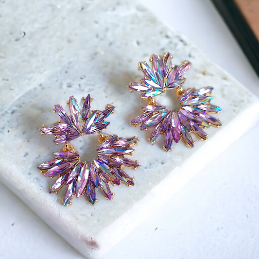 Premium Purple Azure Shade Bender Earrings