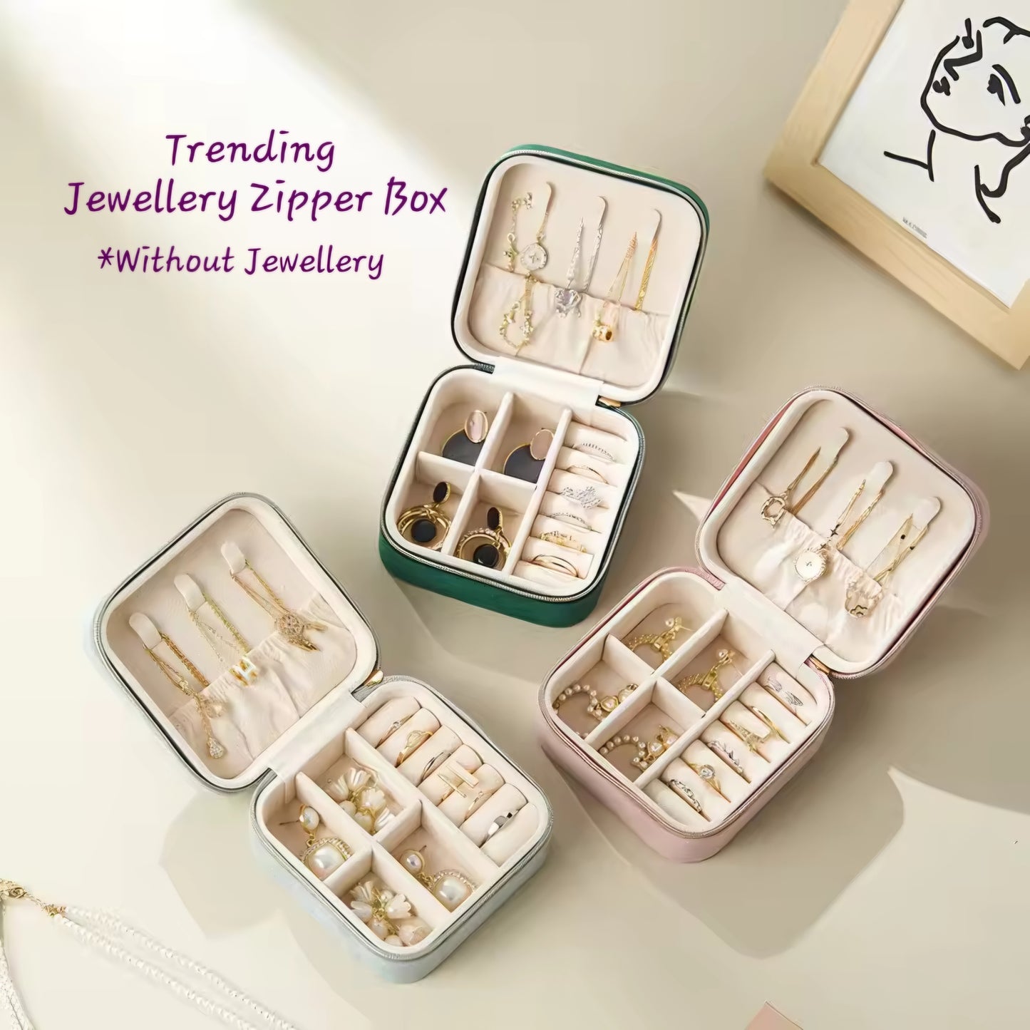 Jewelry zipper Box high quality