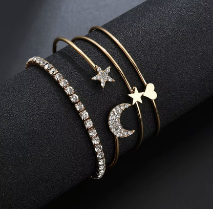 Star Moon Heart Bracelet