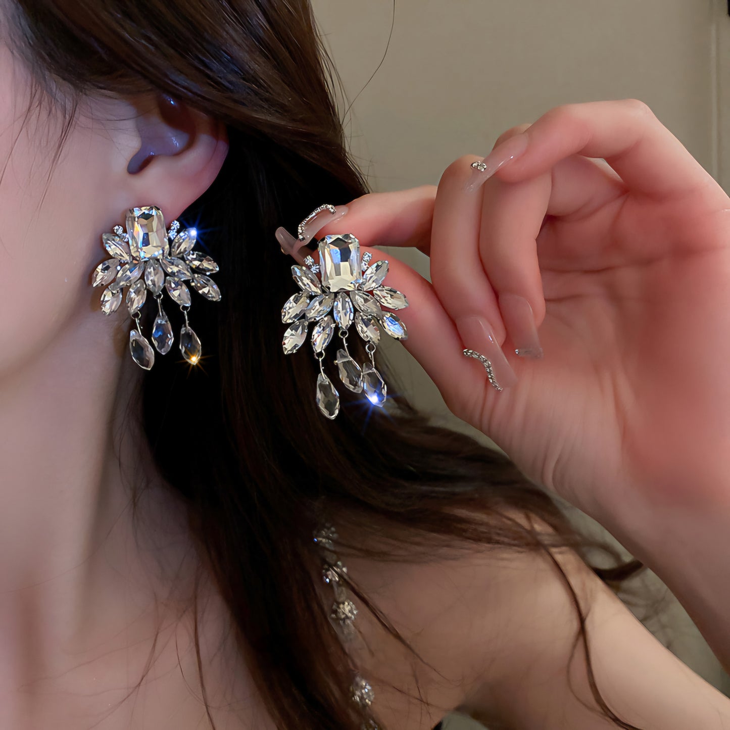 Crystal magna earrings