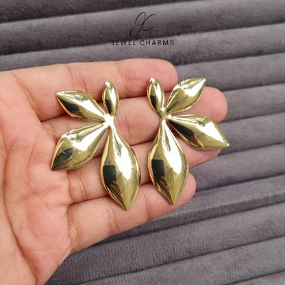 Statement golden earrings