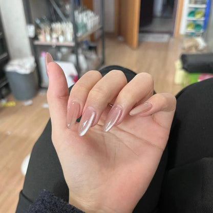 JC107  Cat-Eye Medium Length – 24 Nails Pack with Free Nail Kit