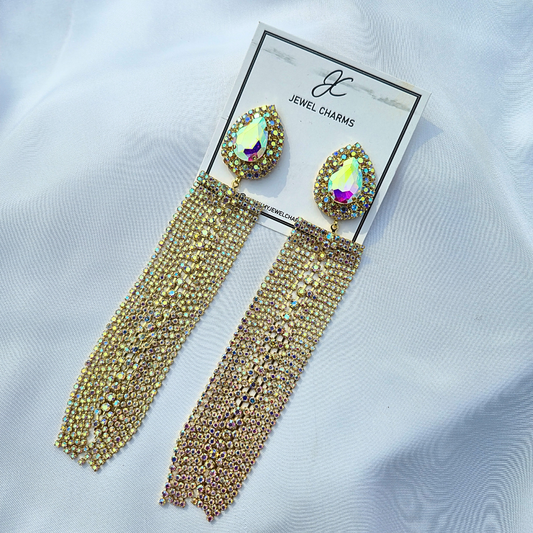 Long dangle with crystal stone