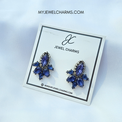 Jc 270 Dark Navy Blue Terra Studs Earrings