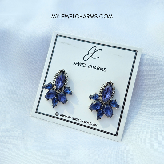 Jc 270 Dark Navy Blue Terra Studs Earrings