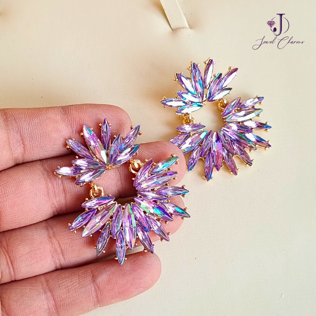 Premium Purple Azure Shade Bender Earrings