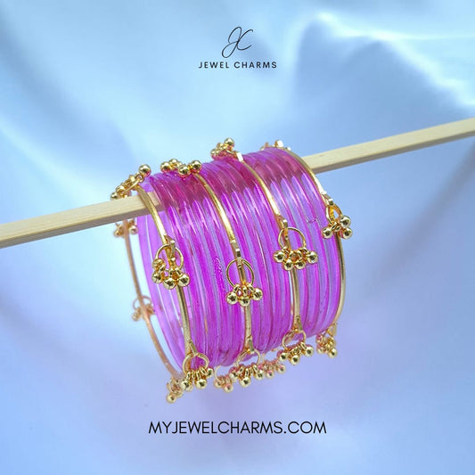 Viral Kashmiri Jelly Bangles Dark Pink Size Sawa do (2.6)