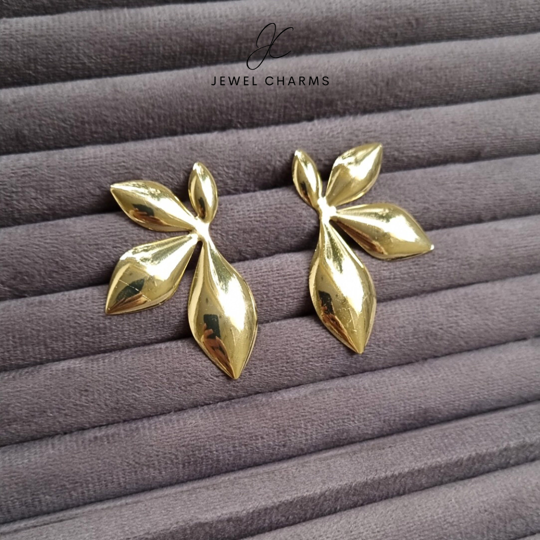 Statement golden earrings