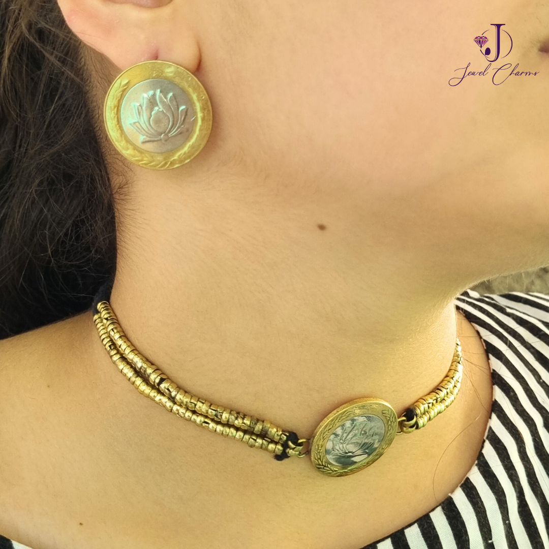 Irani coin golden choker set