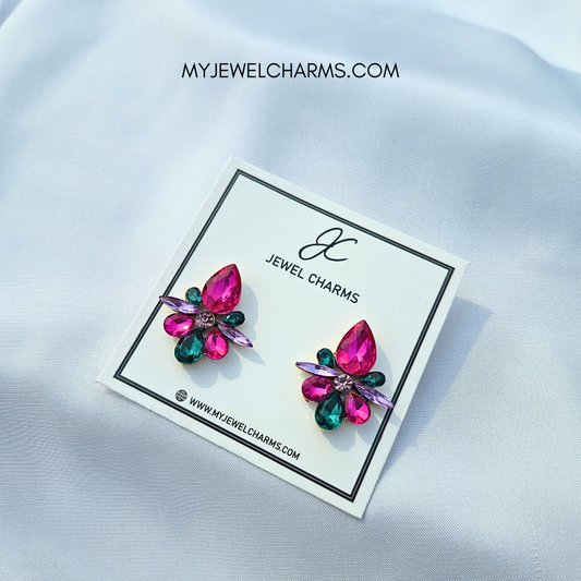 Jc 288 Pink Green Studs