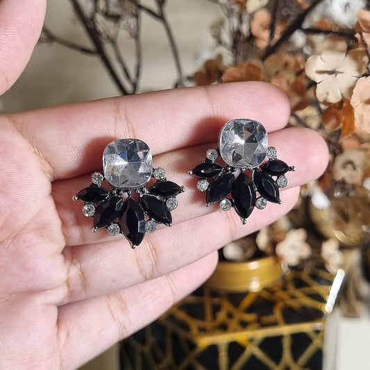 Black Crystal Studs