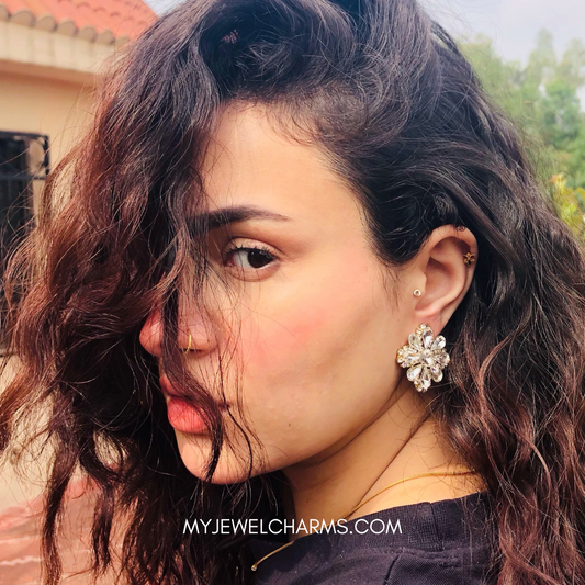 Crystal clover earrings JCEC 78