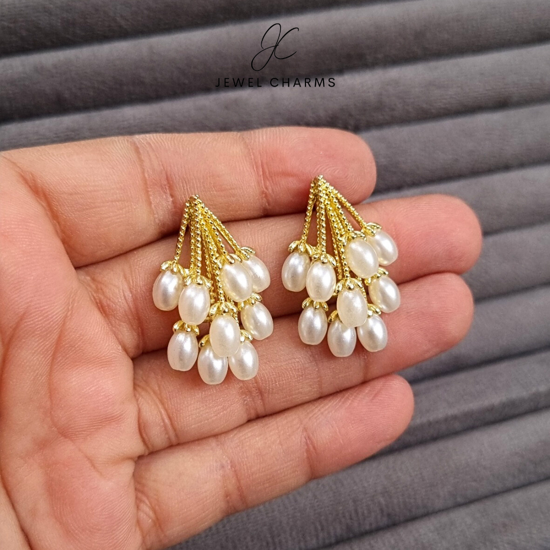 Pearl Grape Bunch Earrings