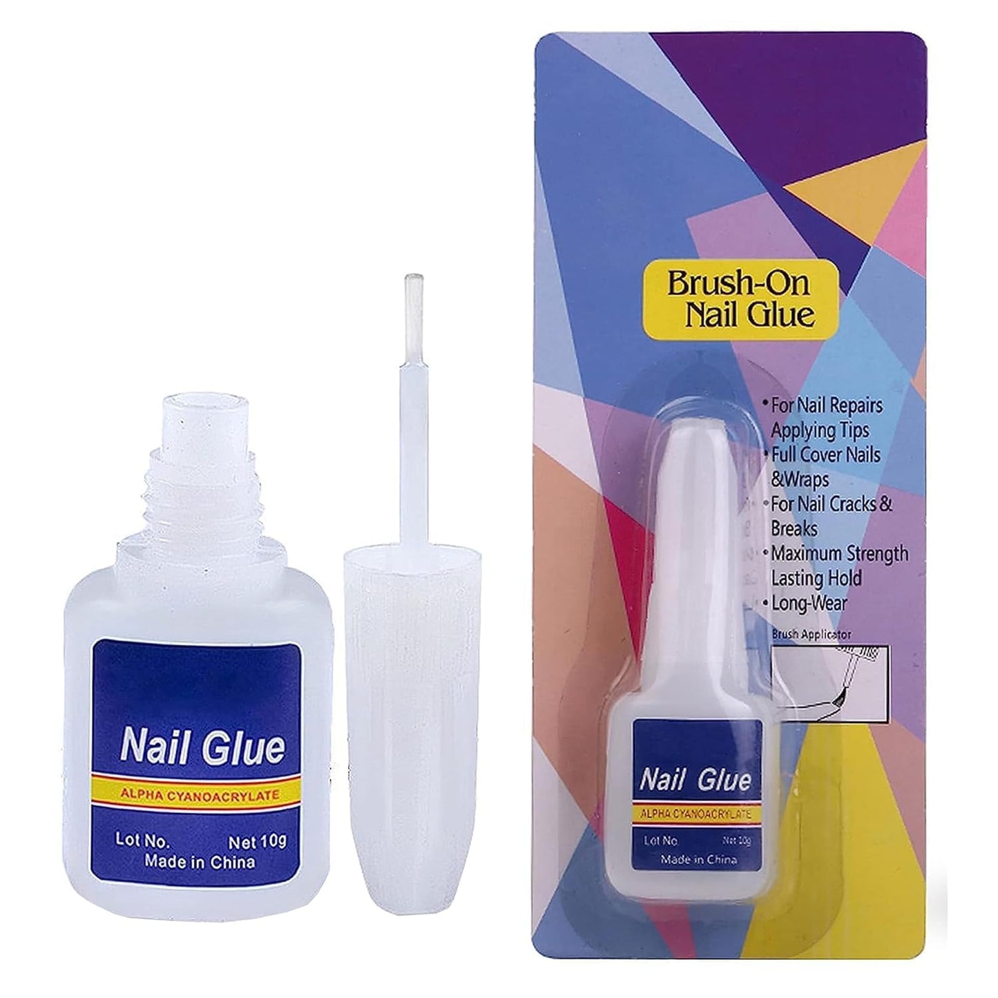 10g Strong Hold Nails Glue Bottle with Brush Applicator