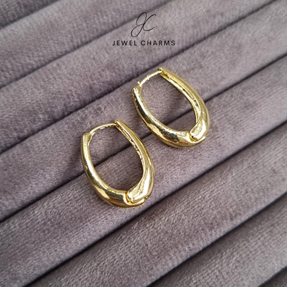 Golden statement earrings