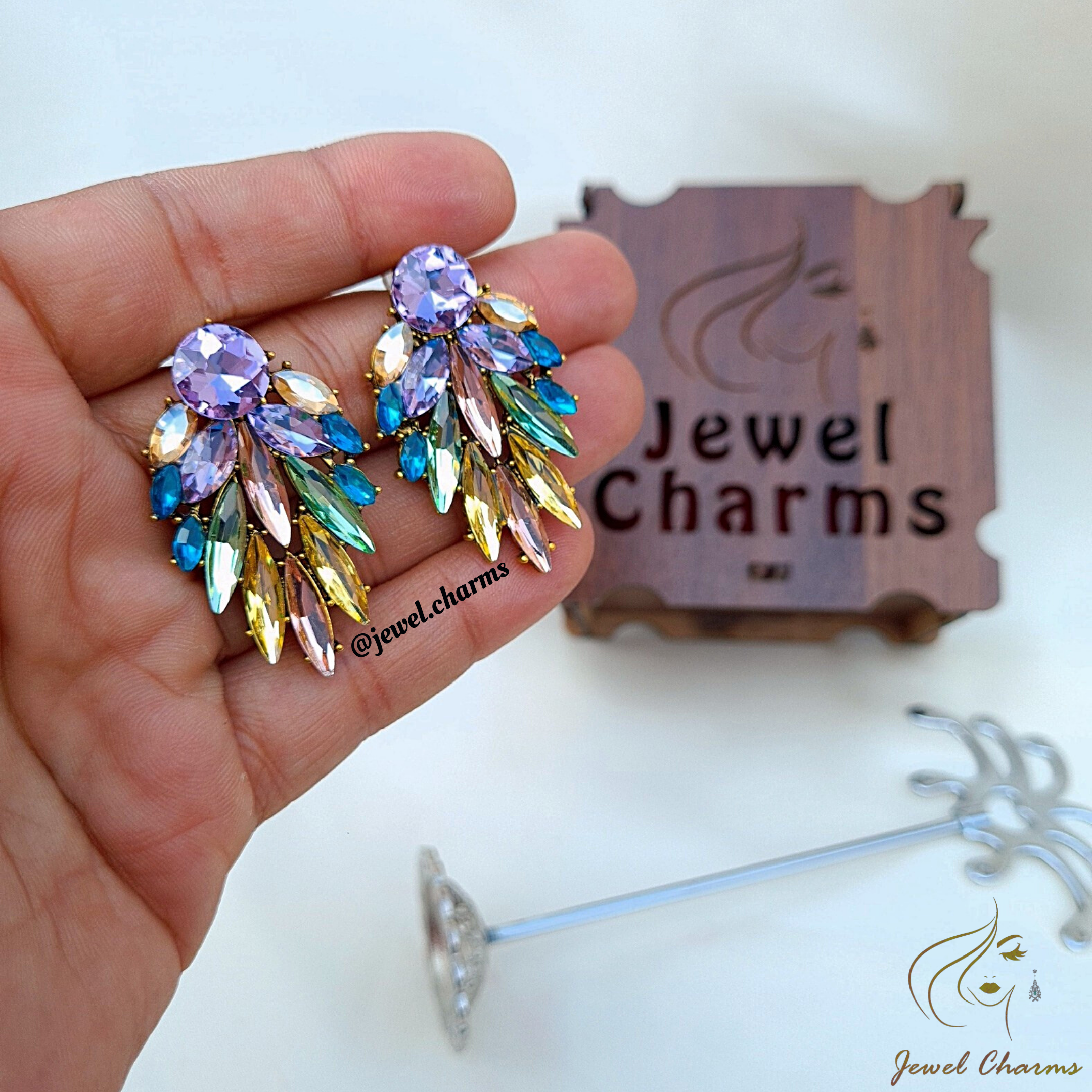 JC13 - Angel's Wing Multi Earrings - Jewel Charms