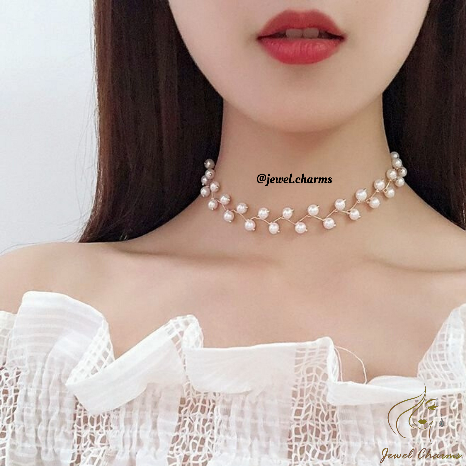 JC65 - Pearl Choker - Jewel Charms