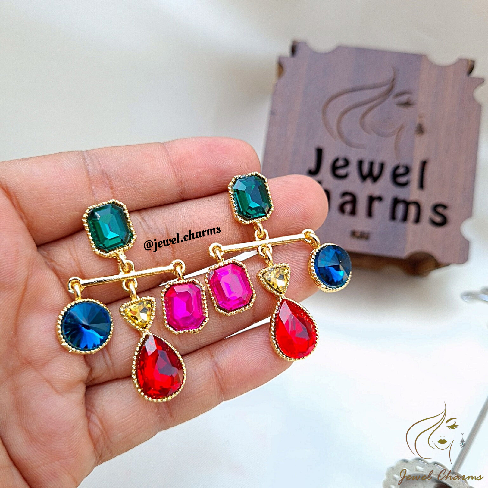 JC142 - Multicolor Justice Scales Earrings