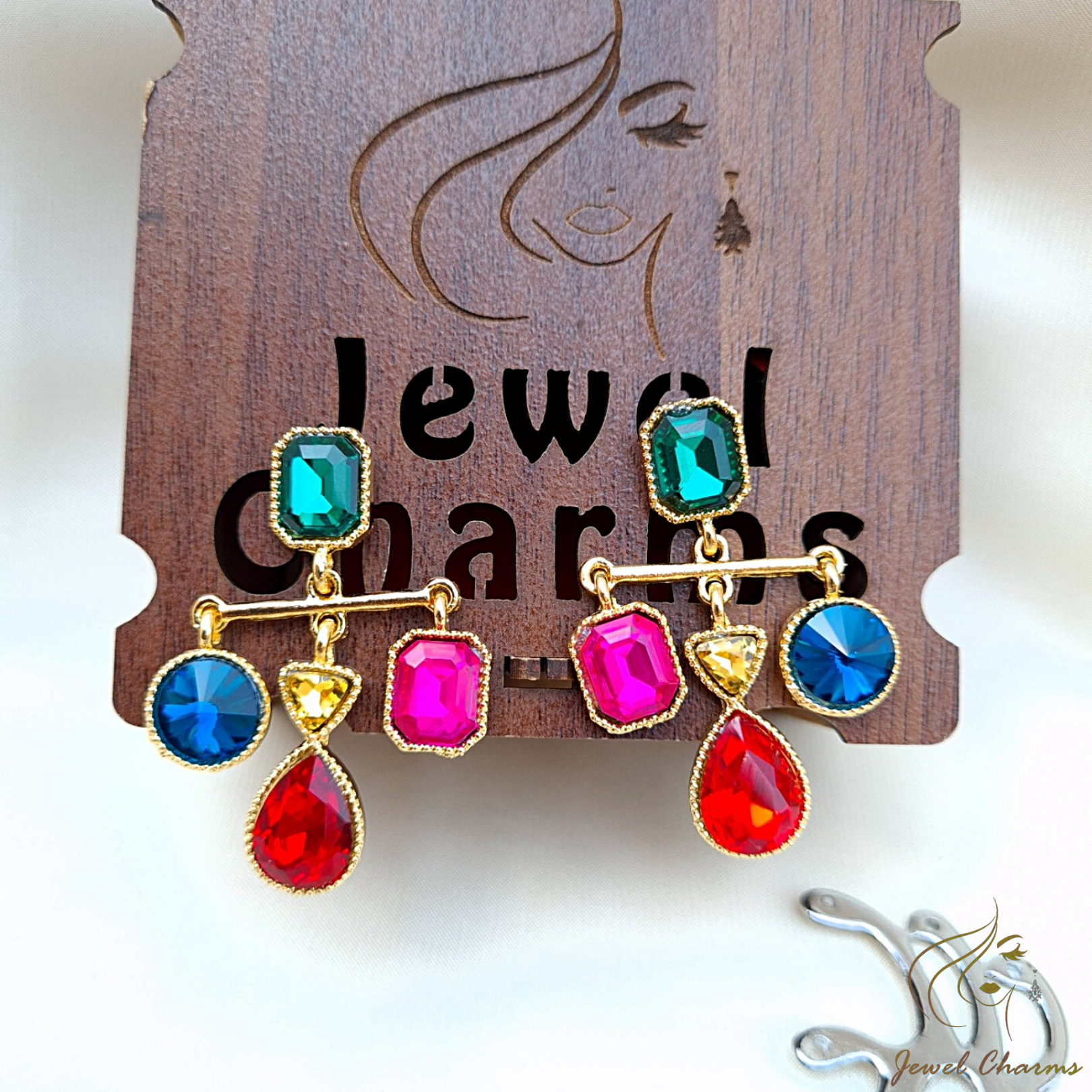 JC142 - Multicolor Justice Scales Earrings