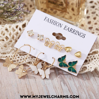 Butterfly Studs Pack Abstract - Jewel Charms