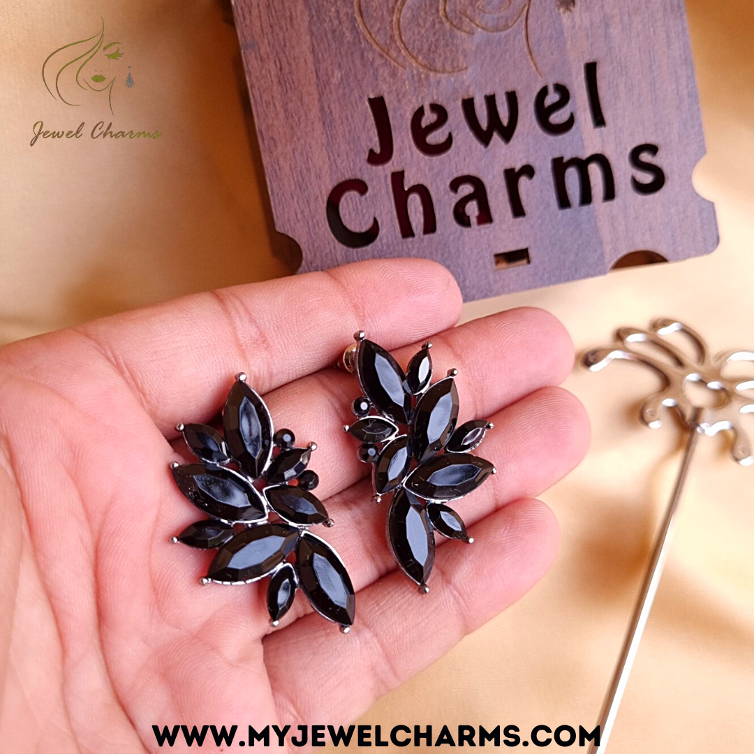 Baby Black Diamond Bunch Earrings