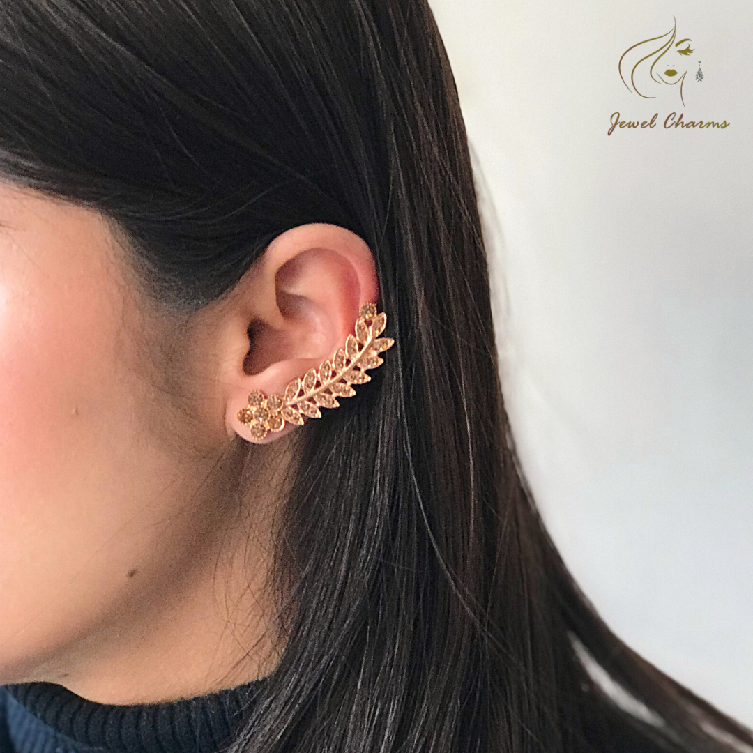 Golden Ear Cuff Crystal