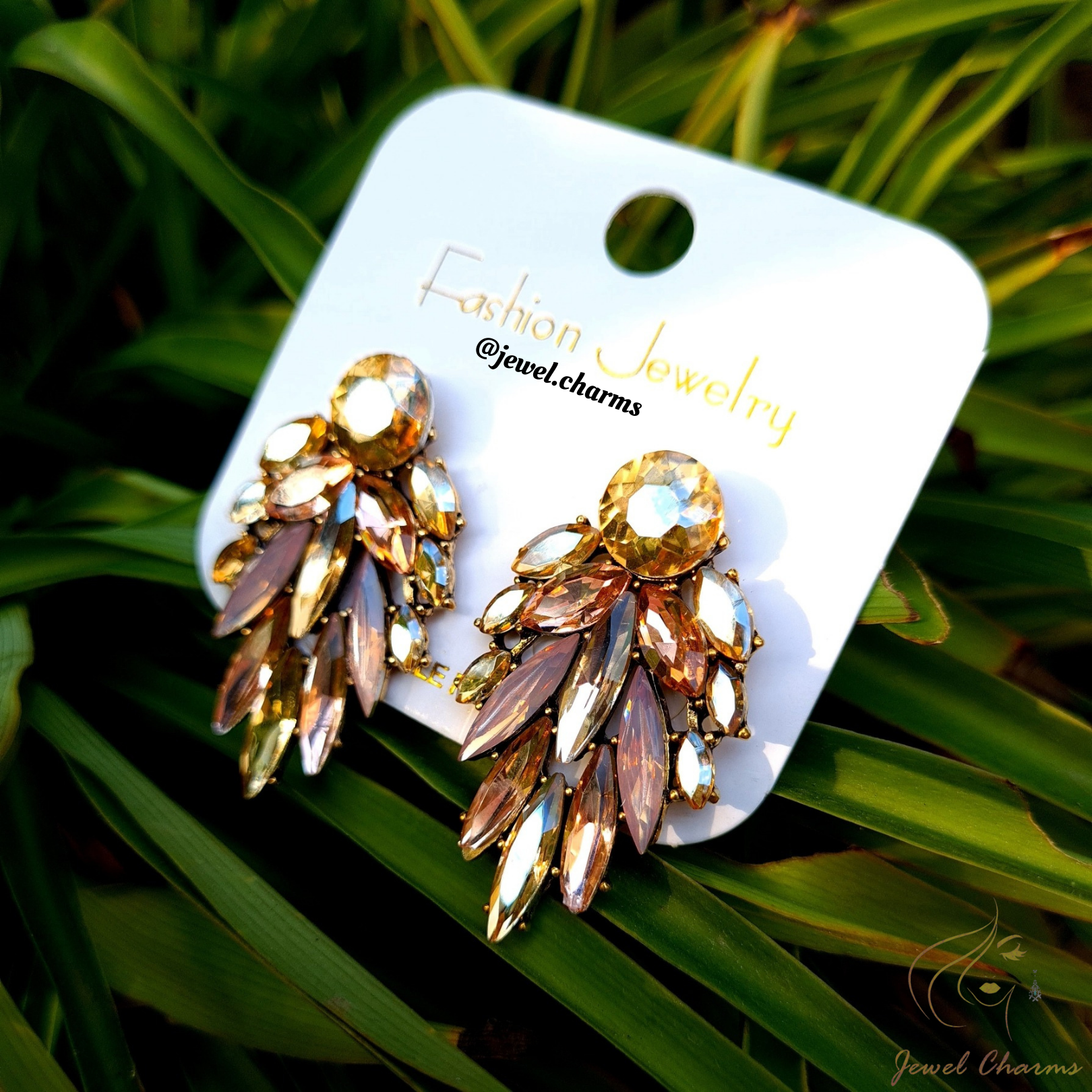 JC04 - Angel's Wing Champagne Pink - Jewel Charms