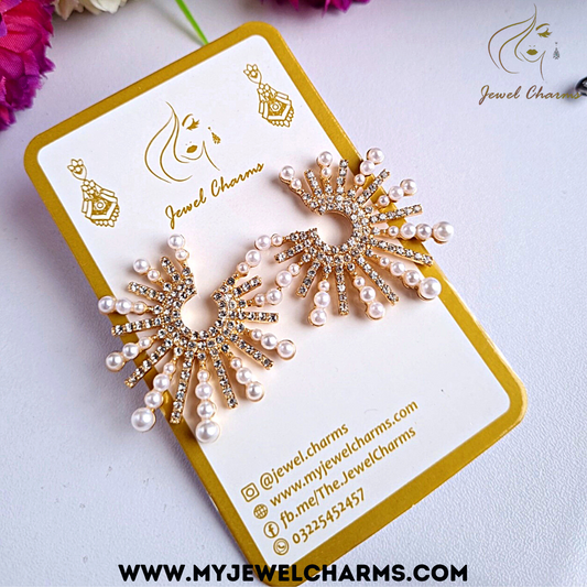 Jcec 294 Medium Size Pearl Constellation Earrings