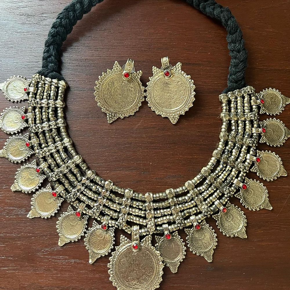 Afghan Antique Coin Choker, Earrings and Ring Set - Jewel Charms