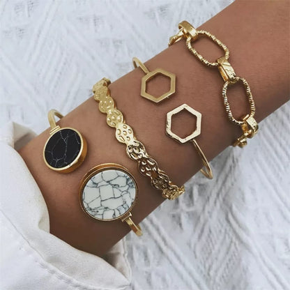 4 piece Marble Bracelet Set