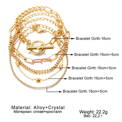 JCB 07 5 Piece Diamonde Carter Bracelet Set